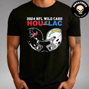 Los Angeles Chargers Vs Houston Texans 2024 NFL Wild Card Matchup Head To Head On January 11 2025 Unisex T-Shirt