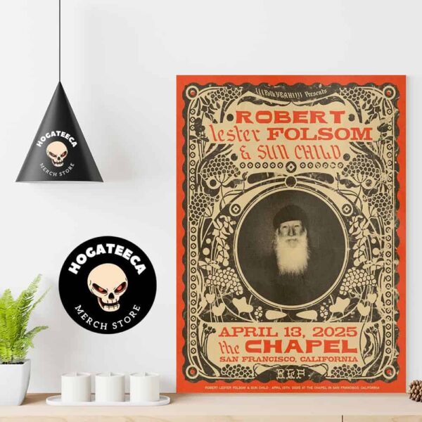 Robert Lester Folsom And Sun Child April 13 2025 At The Chapel In San Francisco California Home Decor Poster Canvas