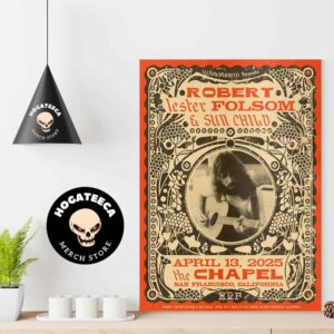 Robert Lester Folsom And Sun Child On April 13 2025 At The Chapel In San Francisco California Home Decor Poster Canvas